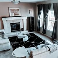 Black and white living room