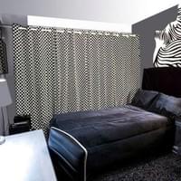 The guest bedroom in basement