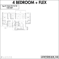 Lentor Modern 4 Bedroom + Flex
