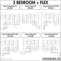 Lentor Modern 3 Bedroom + Flex