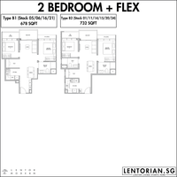 Lentor Modern 2 Bedroom + Flex