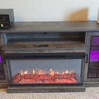 TV Stand w/Fireplace Assembly