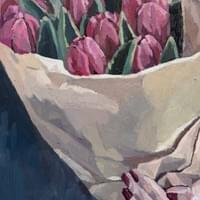 tulip oil paint 8.5*16''
