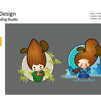 之點設計打造的杏仁 腰果插畫