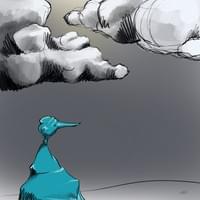 Eventually, when looking elsewhere, the clouds start to break.