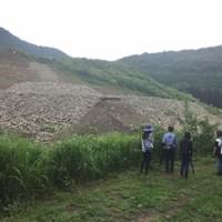 石木ダム予定地に到着