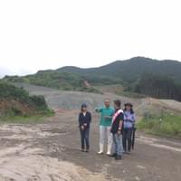 採掘場のジャリを置くために、山を潰した場所