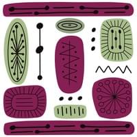Lg Stylized Pods - Border 