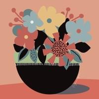 Stylized Flowers in a Vase