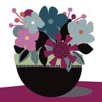 Stylized Flowers in a Vase