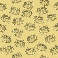 Cat Faces - Yellow