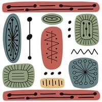 Lg Stylized Pods - Border 