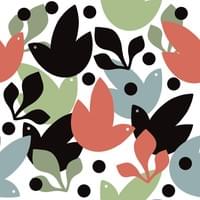 Lg Stylized Doves and Leaves