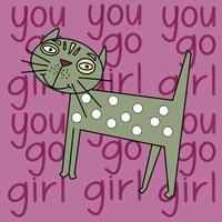Go Girl Cat with Pink