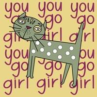Go Girl Cat with Yellow