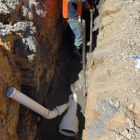 Night Excavation drainage 