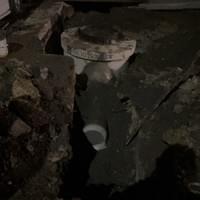 Night Excavation drainage 