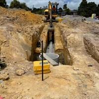 Excavation of pipe Trench 