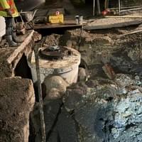 Night Excavation drainage 