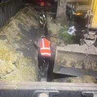 Night Excavation drainage 