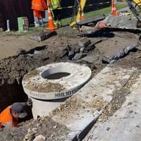Wastewater MH installation 