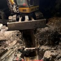Night Excavation drainage 