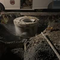 Night Excavation drainage 