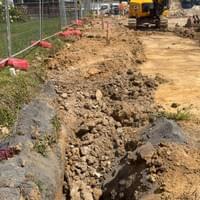Night Excavation drainage 