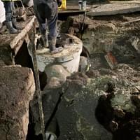 Night-time excavation drainage works under traffic management on Ti Rakau Drive, Pakuranga, stormwater&wasterwate instal