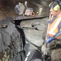 Night Excavation drainage 