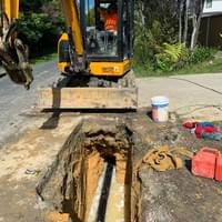 Excavation of work