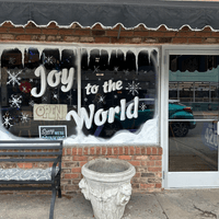 holiday window painting