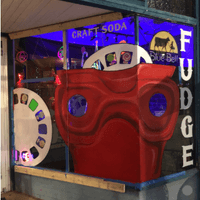 holiday window painting