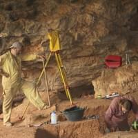 Augustin Diez and Martin Welker working at Cocina Cave. Summer 2015