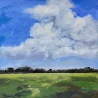 SOLD - Sky and Land II - 12"x12"
