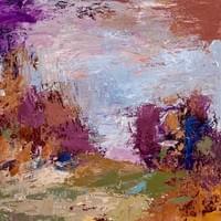 SOLD - Sunset Landscape II - 12"x12"