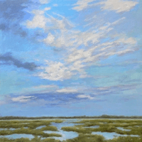 SOLD - A Quiet Place - Sky - 36"x36"
