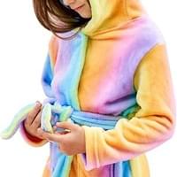 Soft Unicorn Hooded Bathrobe