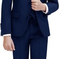 Boys Suit Set with Suspenders