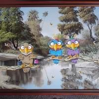 Clients mum poassed, and this was a painting from her house I was asked to add to.