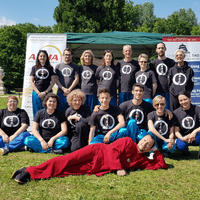 Con un gruppo di allievi, 2017