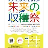 美術大学生を対象としたアートインレジデンス・プロジェクト 『HOTサンダルプロジェクト』2025作品展覧会「未来の収穫祭」ポスターデザイン・イラスト