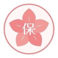香川県丸亀市「もものはな保育園」園章（2025年4月開園）