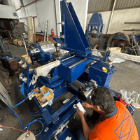 Automatic drilling machine control panel with custom wiring