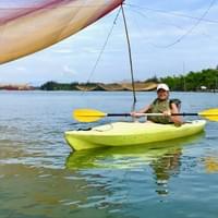 Kayaking on the Thu Bon River,