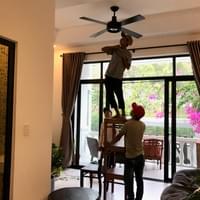 Repairing my ceiling light. 