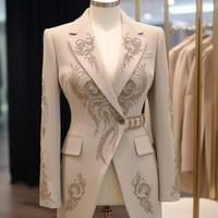 The beauty of embroidered suit