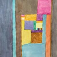 窗的遐想 水彩纸面 38x53cm 