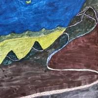 月下丝路 水彩纸面 26x37cm