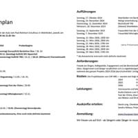 Siehe Probenplan